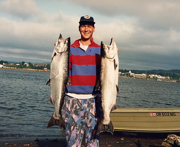 No wise cracks about the pants! Bob with a pair of Lewis River springers.