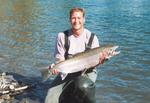 "Spoony G" does the trick for Bob on this dandy buck steelhead.