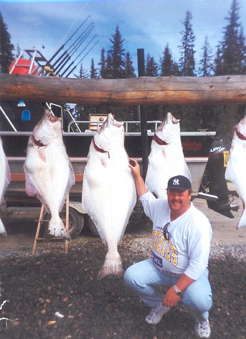 Our old pal Bear on one of his visits with some goodies for the fishbox!