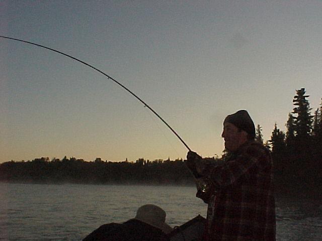 Only in August do we get to see the sun come up at fishing time.