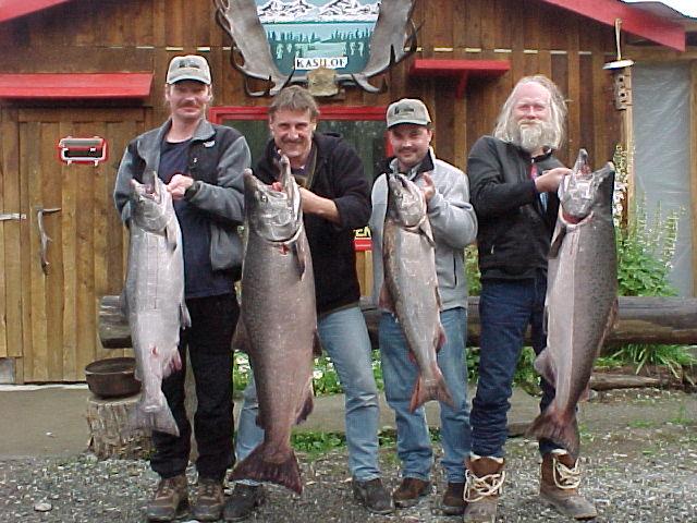 A nice load of July Kasilof kings heads to the smokehouse.