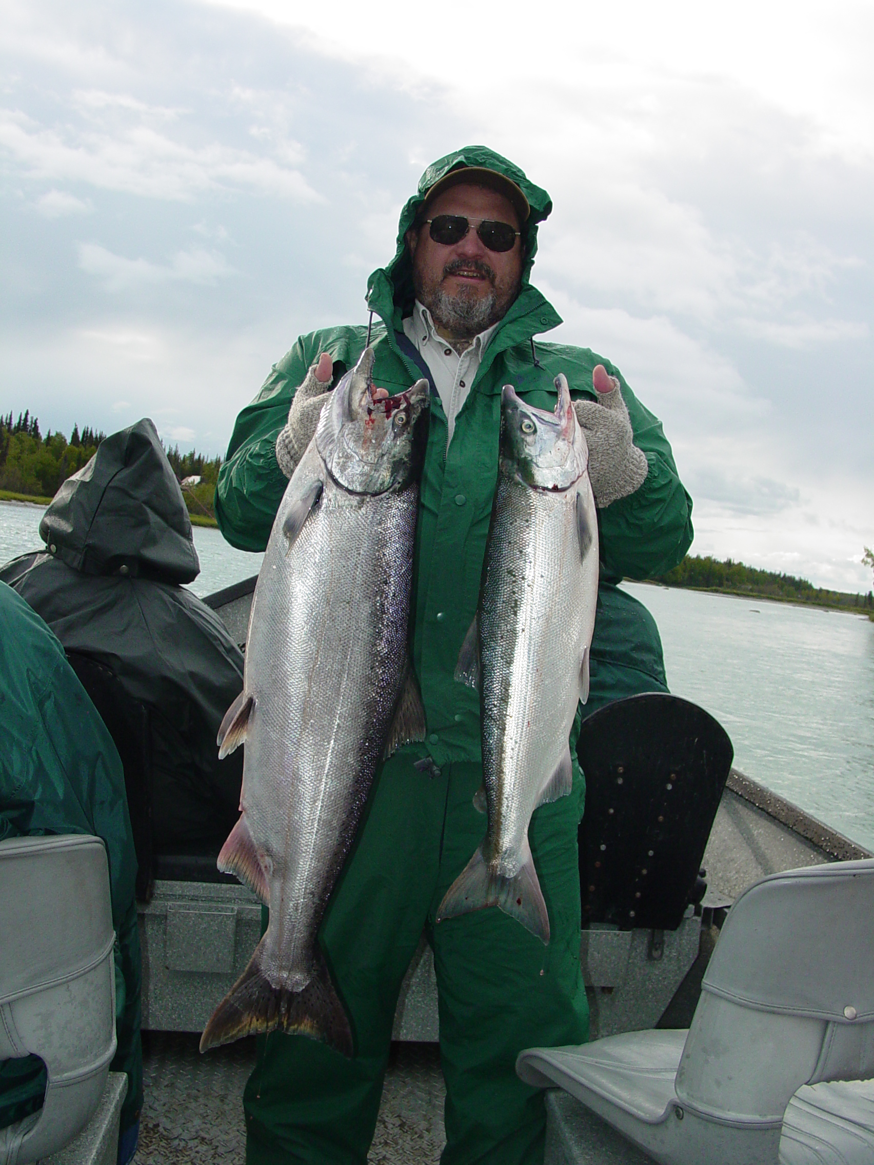 A nice June pair: a Kasilof king and a bonus sockeye!