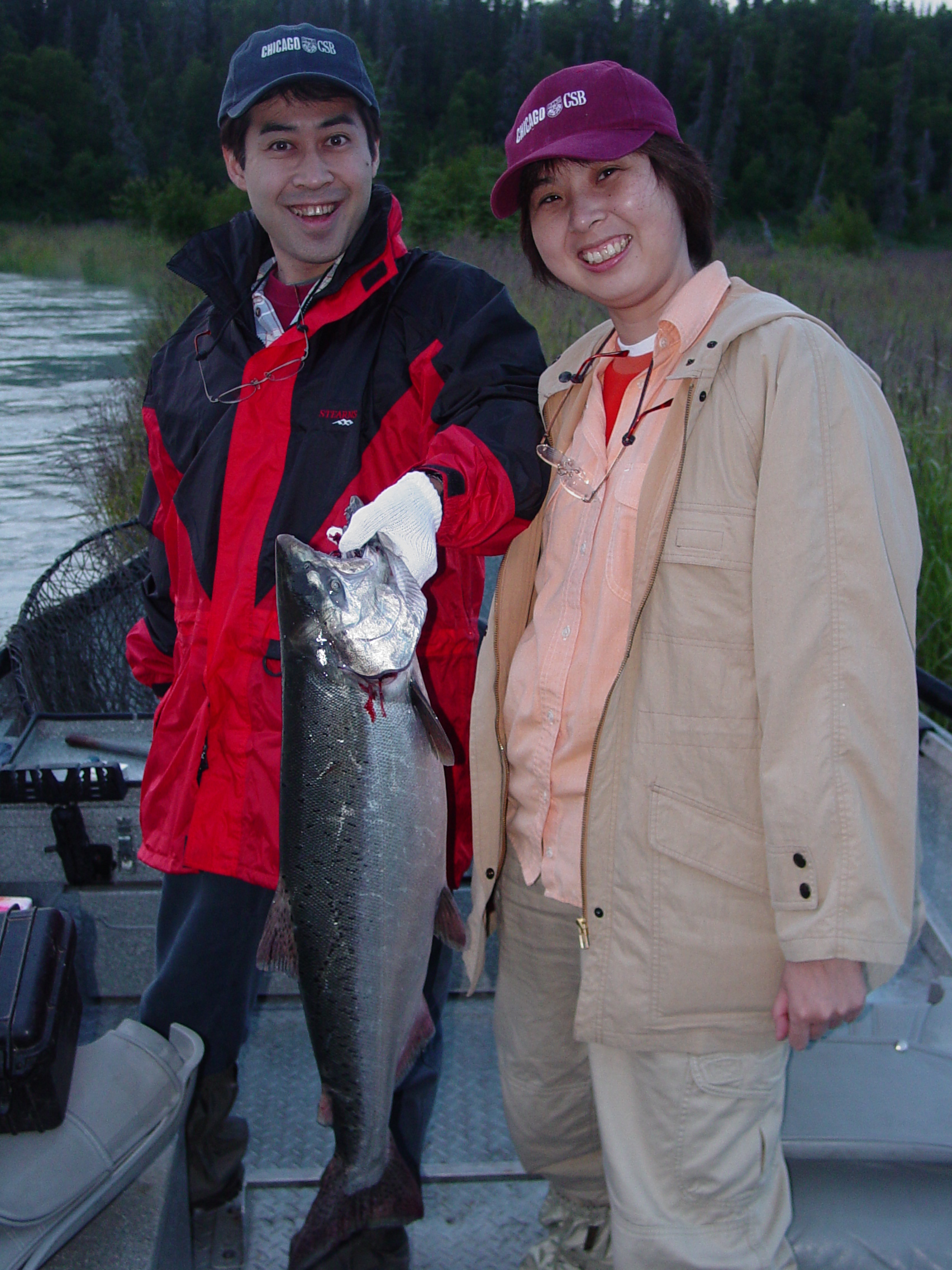 Our longest-range regular guests: Rio and Yumi travel from Japan each year to fish the Kasilof.