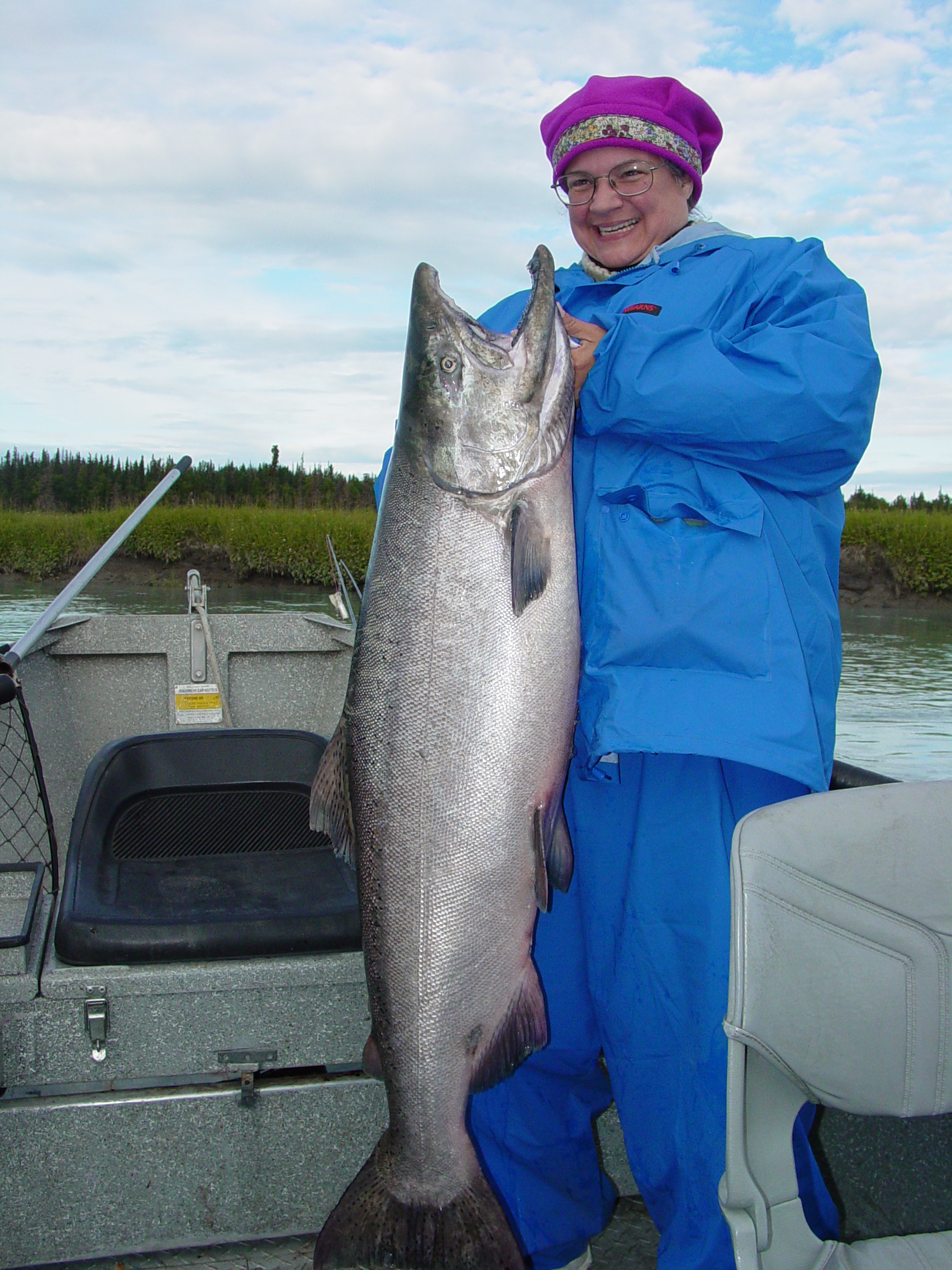 Yet another every year group, Joe & Lilly Anderson always do a few Kasilof trips for nice kings like this one for Lilly.