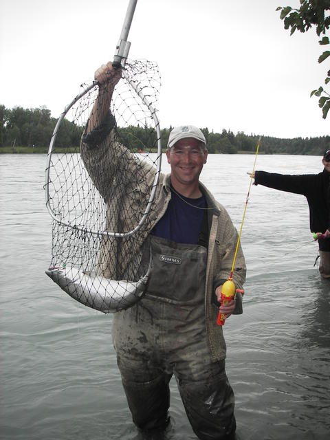 Bob sneaks out after a day on the Kasilof for our first annual Snoopy Rod Classic, Kenai-style for some sockeye on the "sho