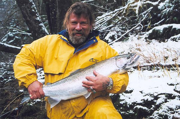 Ray with a Sol Duc steelie on a chilly day!