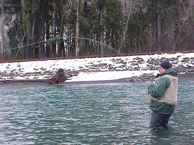 A chilly day on the water, but a hooked fish always warms you up!