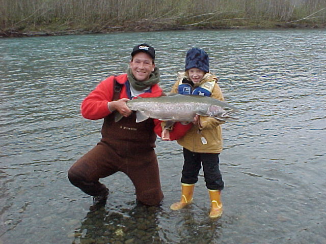 Another big fish for a little angler.
