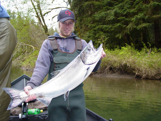 Sol Duc springer on float & shrimp.