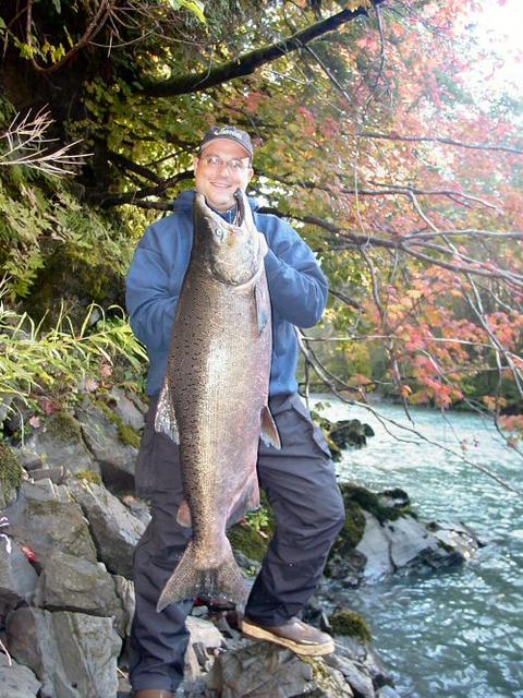 Michael with an October king from Washington's Olympic Peninsula.