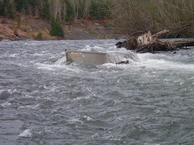 Ouch! An unfortunate private boater fall vicitm in the lower Hoh.