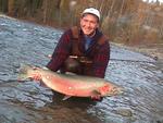 The end of one of those incredible days, one of several steelies over 20 lbs. on the fly.