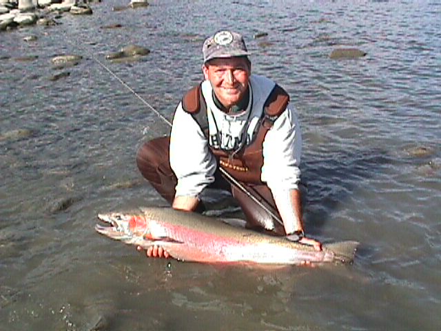 43 inches (28+ lbs.) of flyrod steelhead ... the popsicle pays off again!