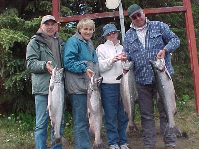 The Kasilof River provided these guests with a limit of kings in early June.