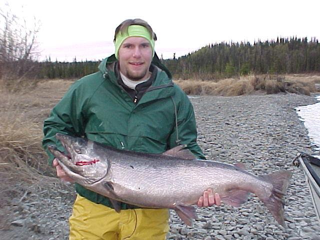 Jamie with an early Kasilof king on the May 16th bait opener.